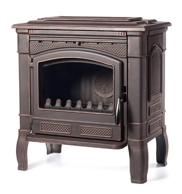Чугунная печь-камин Gunter патина