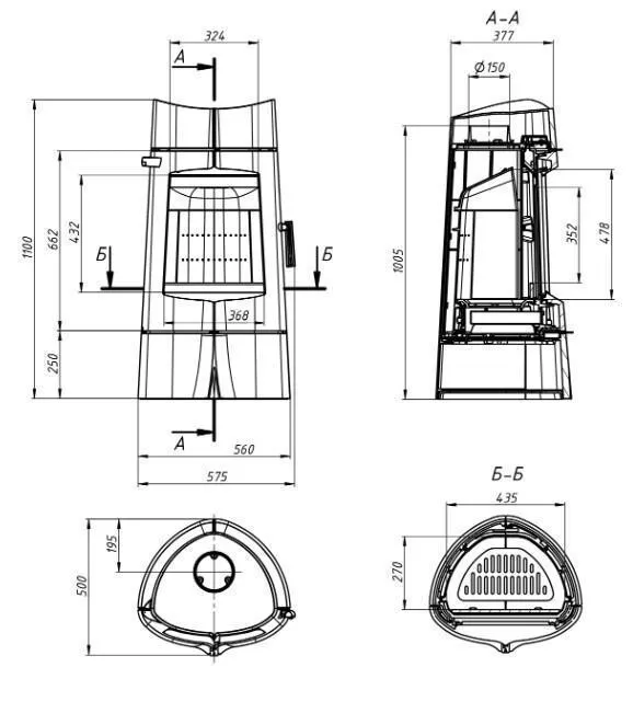 Печь-камин EVEREST SH14