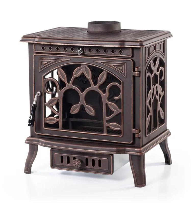 Чугунная печь-камин Demetra патина