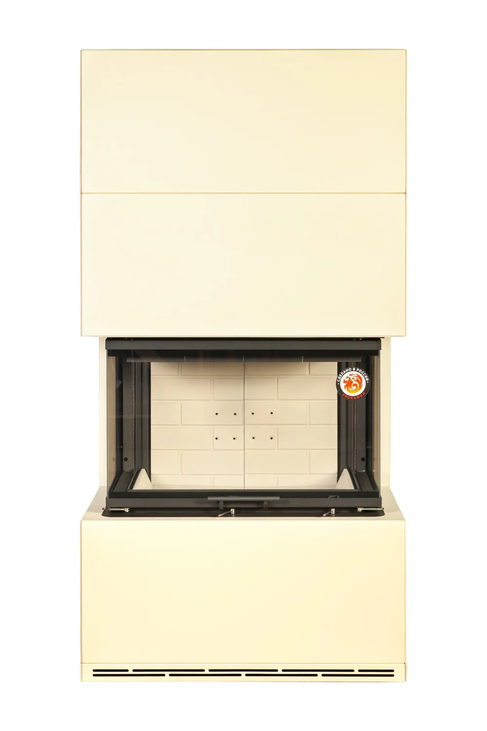 Печь-камин Родос 800 Слоновая кость белый шамот