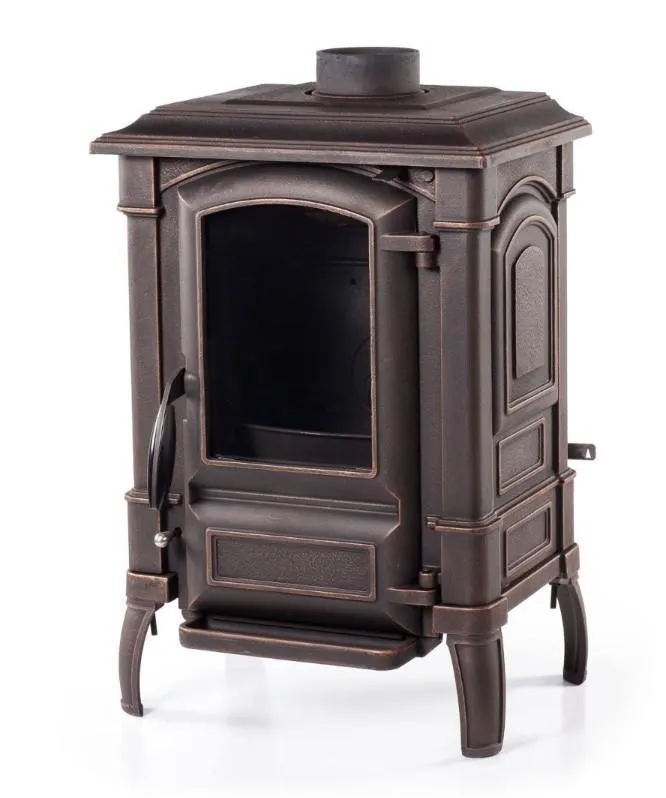 Чугунная печь-камин Bruno патина