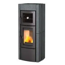 Печь-камин La Nordica Ester Forno Evo Petra - Vulcan (серый камень)
