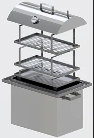 Портативная печь Коптильня средняя из нержавеющей стали Портативная печь Коптильня средняя из нержавеющей стали