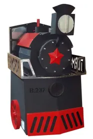 Банная печь Паровоз 9-14 с чугунной дверцей со стеклом Банная печь Паровоз 9-14 с чугунной дверцей со стеклом