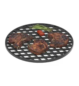 Чугунная решетка СТЕЙК Ø 450мм с подставкой Чугунная решетка СТЕЙК Ø 450мм с подставкой