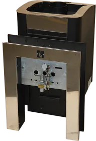 Банная печь Конвектика 12 У антрацит под газовую горелку с порталом Банная печь Конвектика 12 У антрацит под газовую горелку с порталом