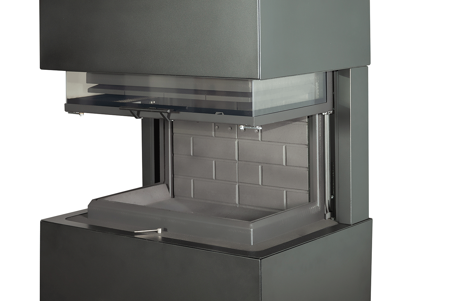 Печь-камин Родос 800 черный шамот