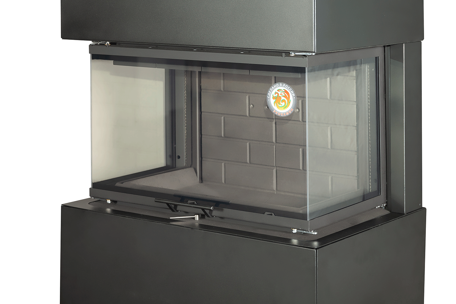 Печь-камин Родос 800 черный шамот