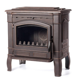 Чугунная печь-камин Gunter патина