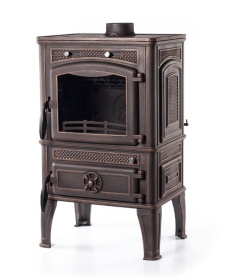 Чугунная печь-камин Dacha патина