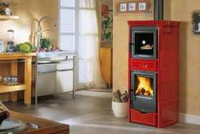 Печь-камин La Nordica Nicoletta Forno EVO Bordeaux (бордовый)