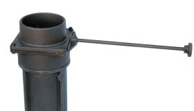 Чугунный шиберный блок ШБ 130 крашенный