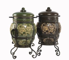 Керамический тандыр Арслан цвет Малахит