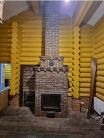 Чугунная банная печь Атмосфера L в облицовке «Талькохлорит»