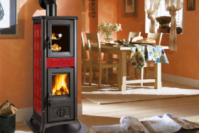 Печь-камин La Nordica Gemma Forno 5.0 Ceramica Elegance Bordeaux (бордовый)