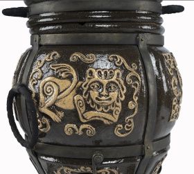 Керамический тандыр Арслан цвет Малахит