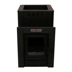 Банная печь Грация 15 BLACK со стеклом