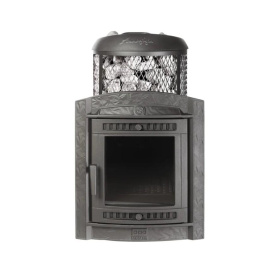 Чугунная банная печь Атмосфера L с комбинированной облицовкой «Жадеит» наборный