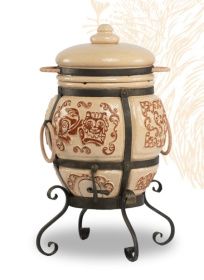 Керамический тандыр Арслан цвет Малахит