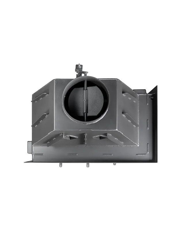 Каминная стальная топка Альфа 700 RB два стекла правая черный шамот