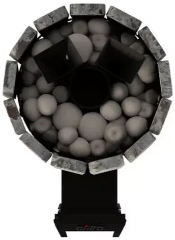 Стальная банная печь Cometa Vega 180 Long Stone Pro (Серпентинит)