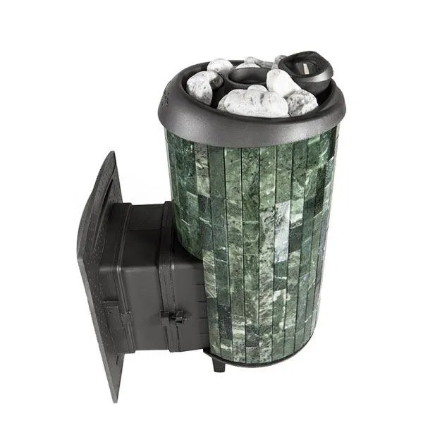 Чугунная банная печь Атмосфера XL ламели «Змеевик» наборный