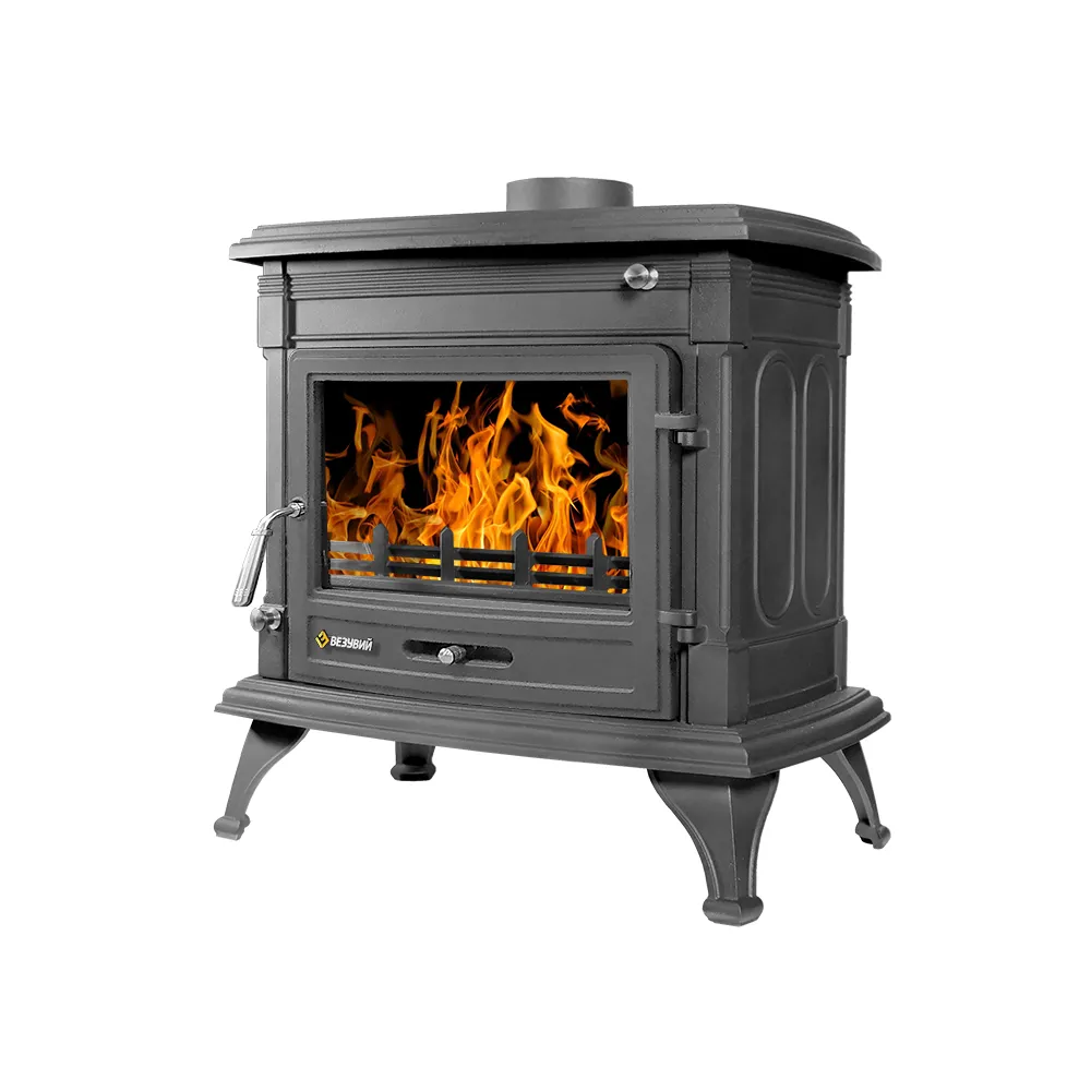 Чугунная печь-камин Везувий AST-13К Антрацит