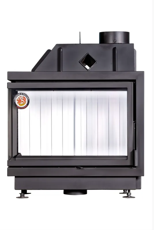 Каминная стальная топка Альфа 800 L два стекла левая