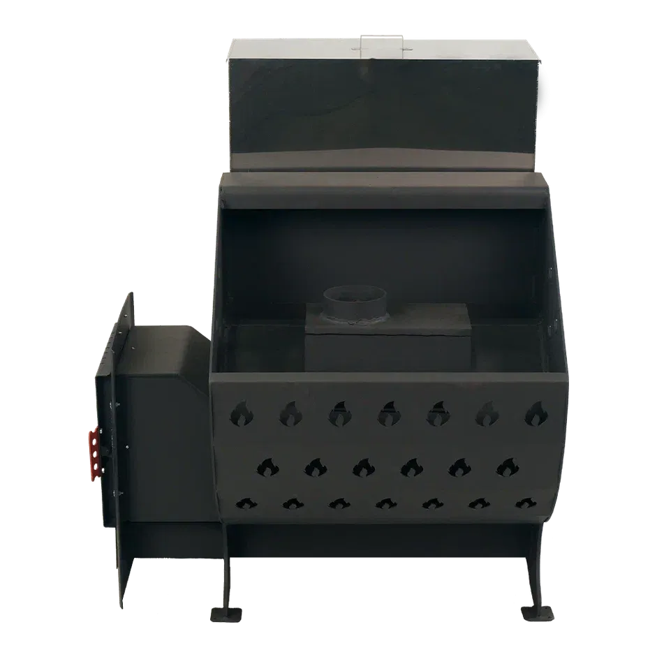 Банная печь ТРИО 24 куб. МД со стеклом (лев)