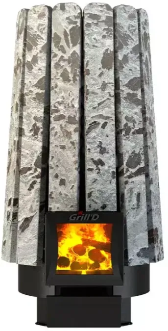 Стальная банная печь Cometa Vega 180 Long Stone Pro (Серпентинит)