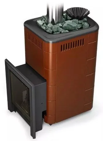 Банная печь Таймыр 2017 Carbon БСЭ ЗК терракота