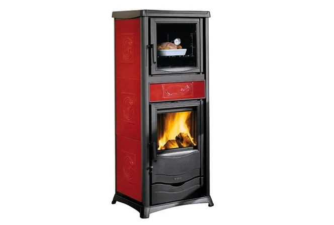 Печь-камин La Nordica TermoRossella Plus c/ Forno D.S.A. BORDEAUX (бордовый)
