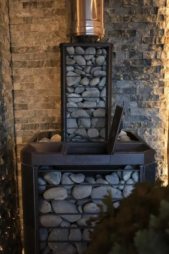 Чугунная банная печь Эйфория 45 сетка КТТ