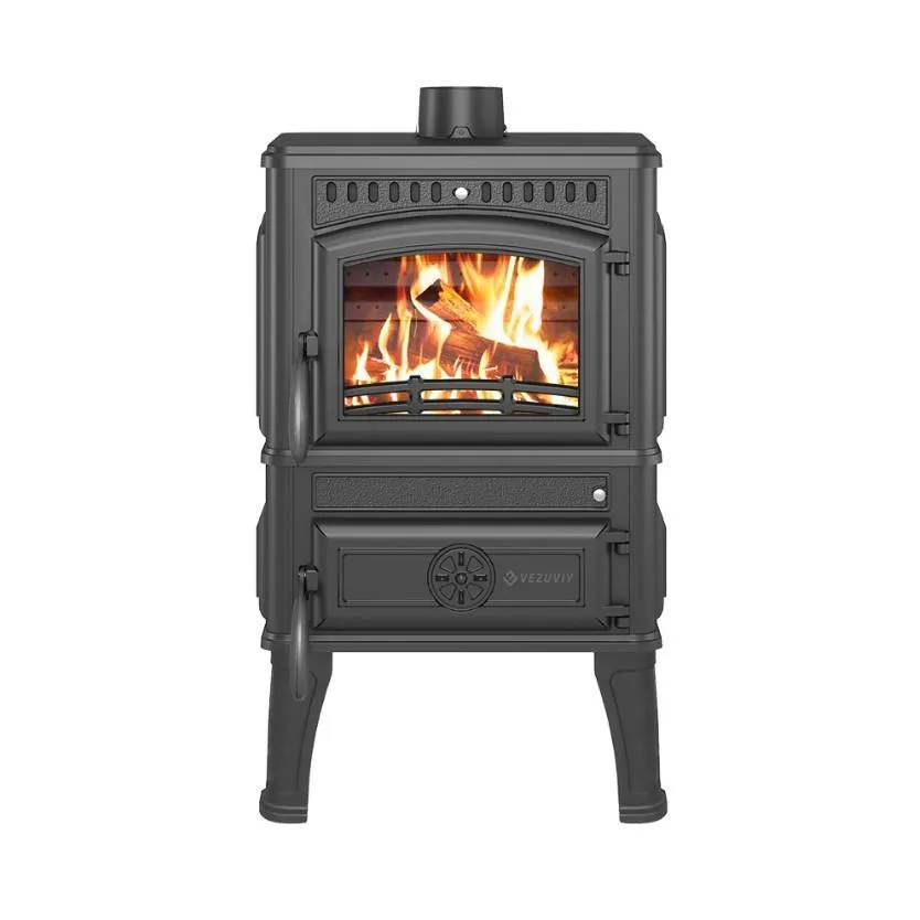 Чугунная печь-камин Везувий LV-12 Антрацит Чугунная печь-камин Везувий LV-12 Антрацит