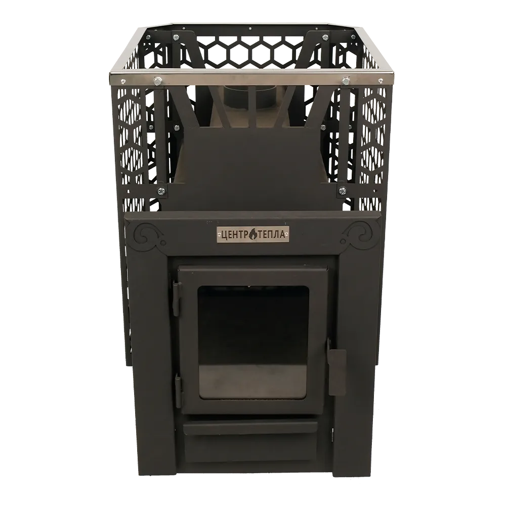 Банная печь Грация 20 с Сеткой СОТЫ и Стеклом