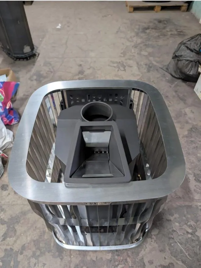 Нержавеющая банная печь ОКТА 20 ЗК сетка Премиум, нерж AISI 310S 5/10 мм