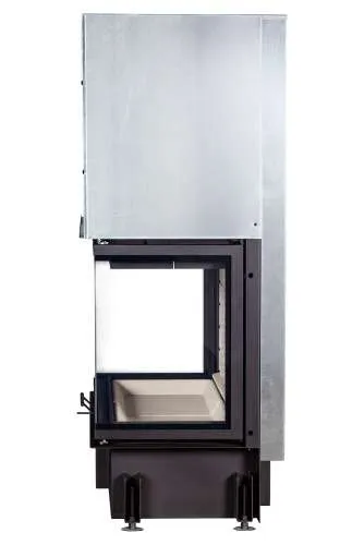 Каминная стальная топка ДЕЛЬТА 1000 P три стекла подовое горение принтинг
