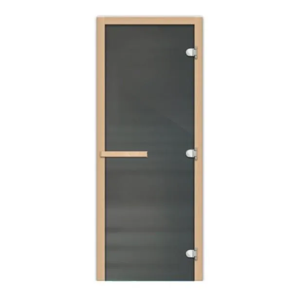 Стеклянная дверь для бани и сауны 2000х700 Графит матовая