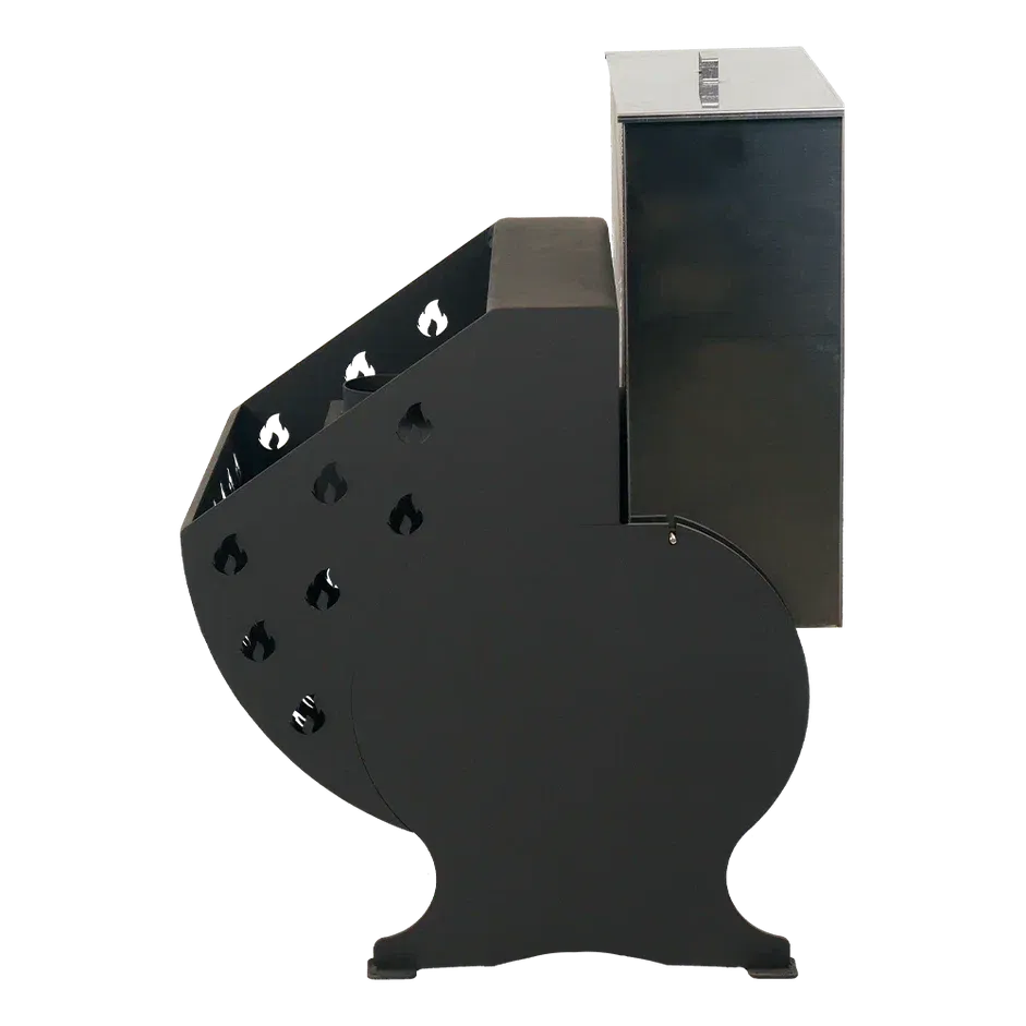 Банная печь ТРИО 24 куб. МД со стеклом (лев)