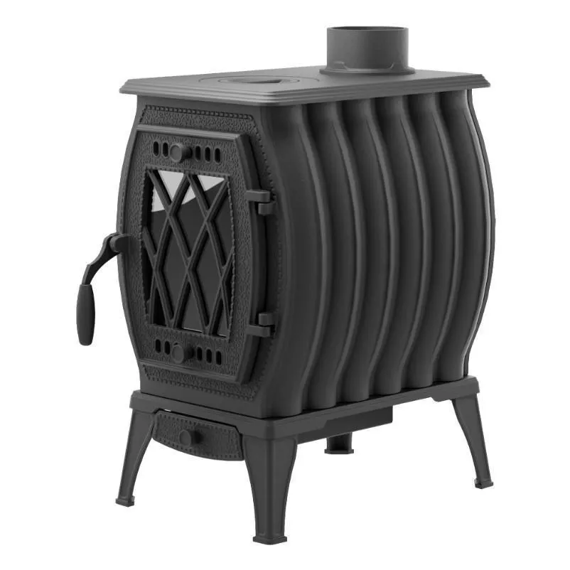 Чугунная печь-камин отопительная ПМЧ-10С