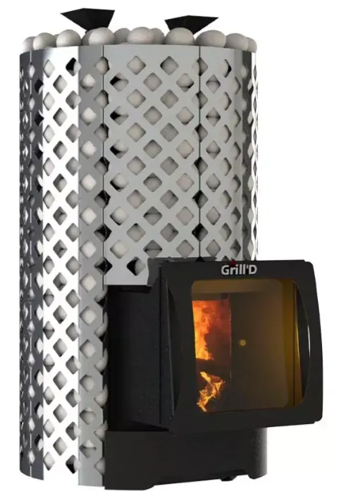 Стальная банная печь Violet World Steel Romb Short Window Max Pro