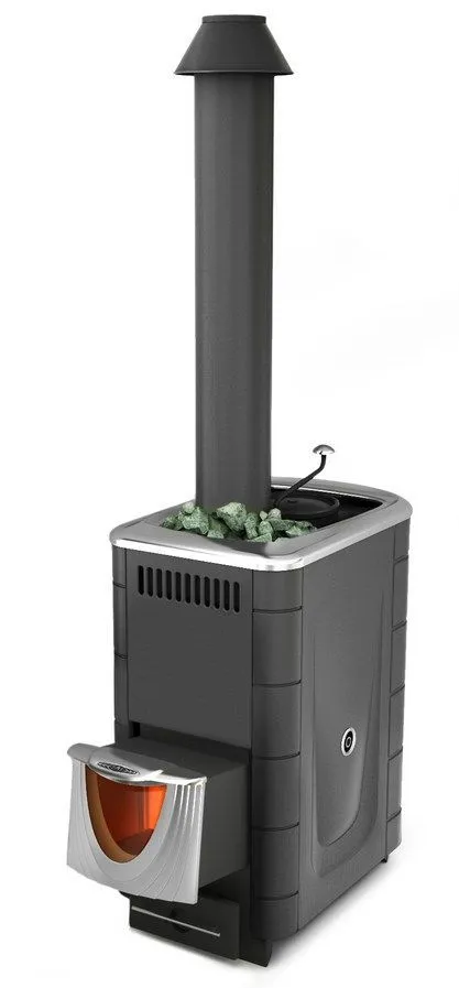 Банная печь Скоропарка 2017 Inox ДН Б антрацит