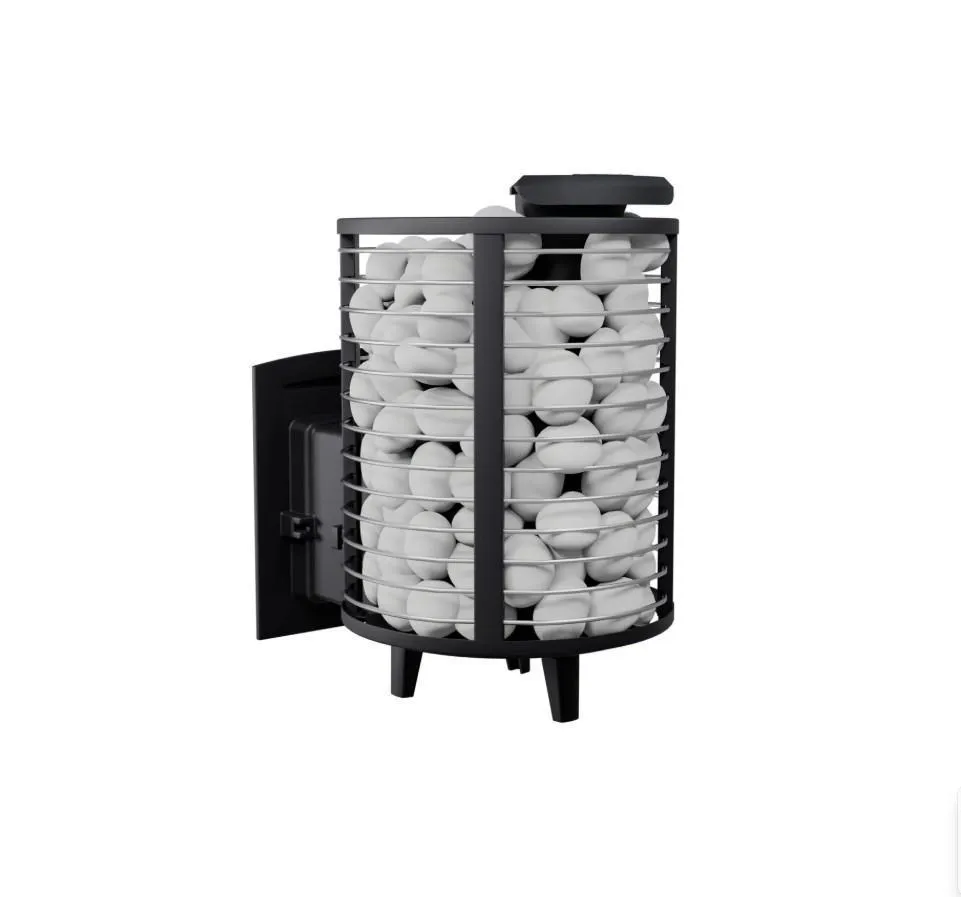 Чугунная банная печь Атмосфера М сетка из прутка