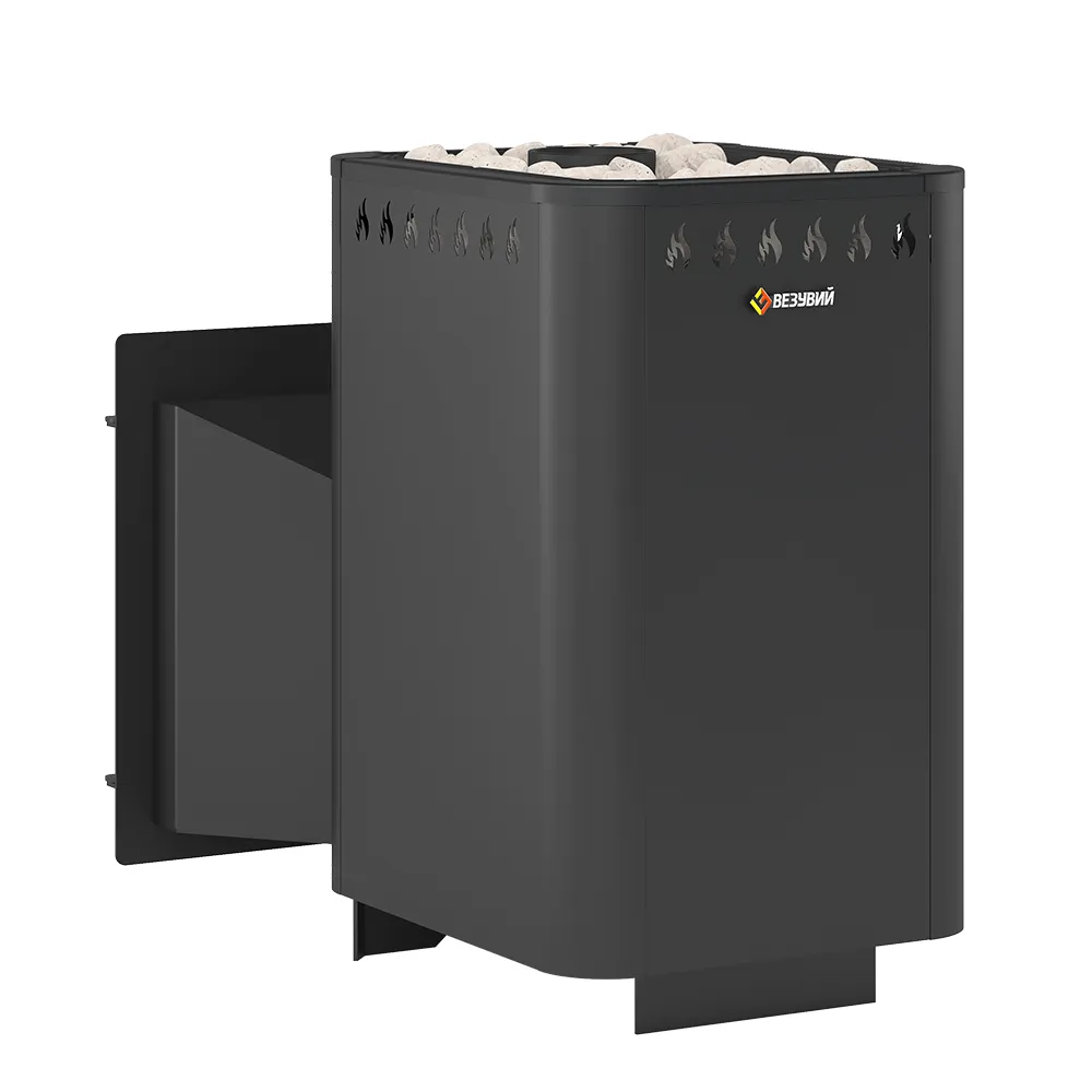 Банная печь Русичъ Антрацит 22 Панорама М 2022