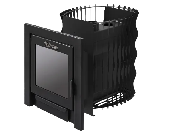 Стальная банная печь Подкова 14 Панорама