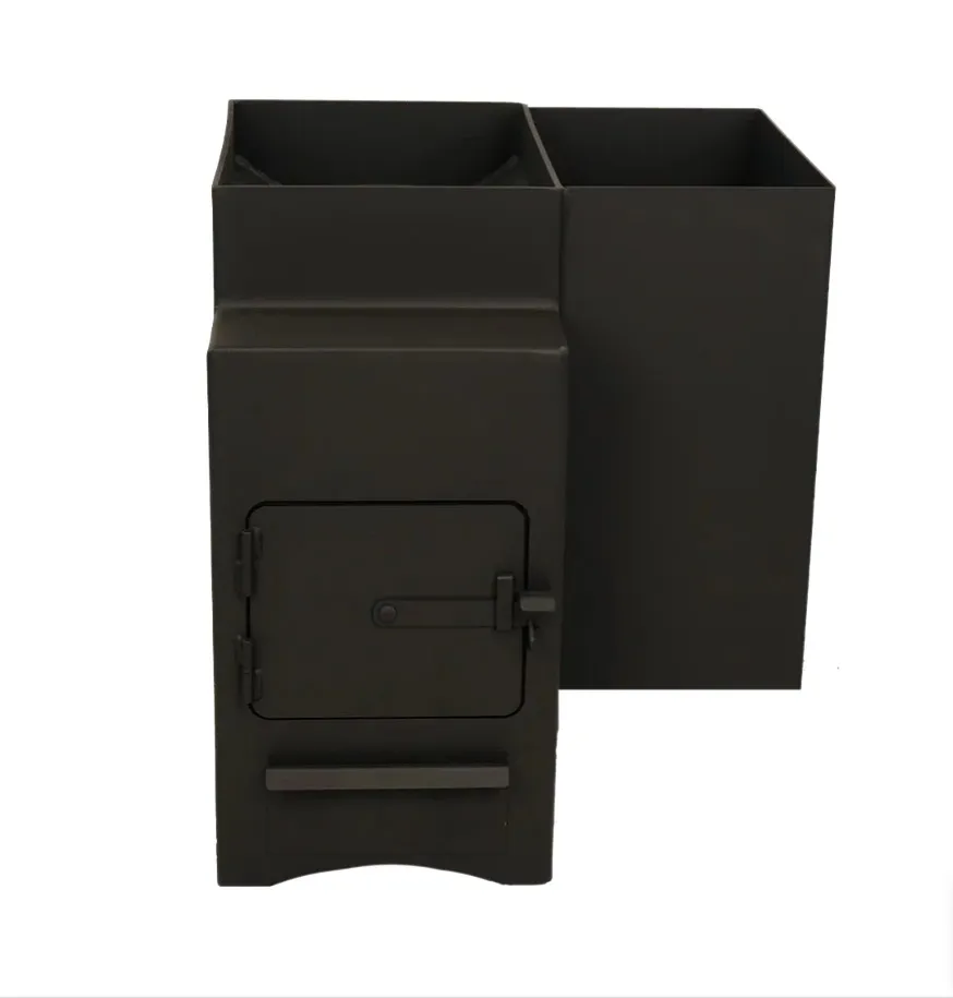 Банная печь Огонь с тоннелем и баком (прав) 18 куб.м. МД