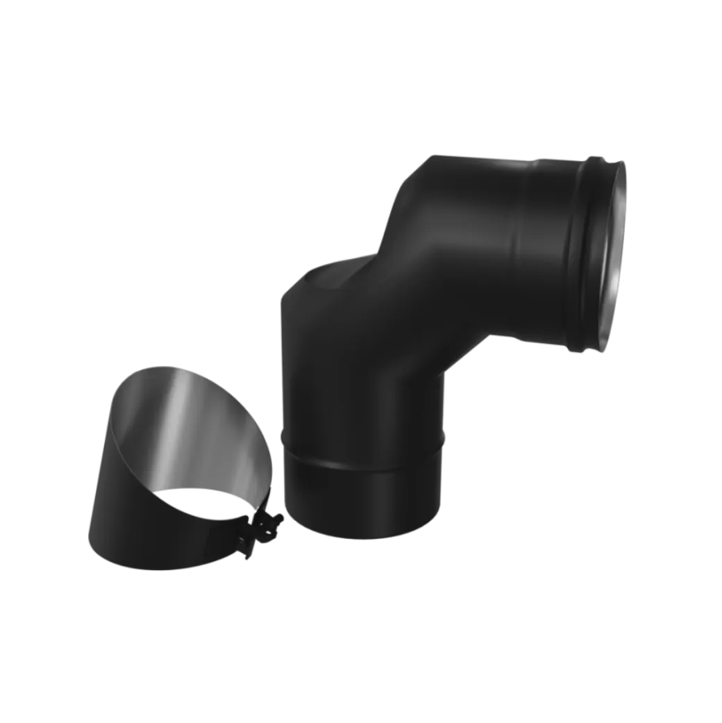 Колено-ревизия угол 90° (430/0,8 мм / эмаль /600°) Blackside Ф150