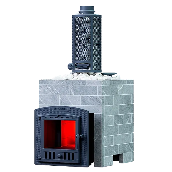 Чугунная банная печь Искандер 18 (П2) Оптима 680/40 Талькохлорит