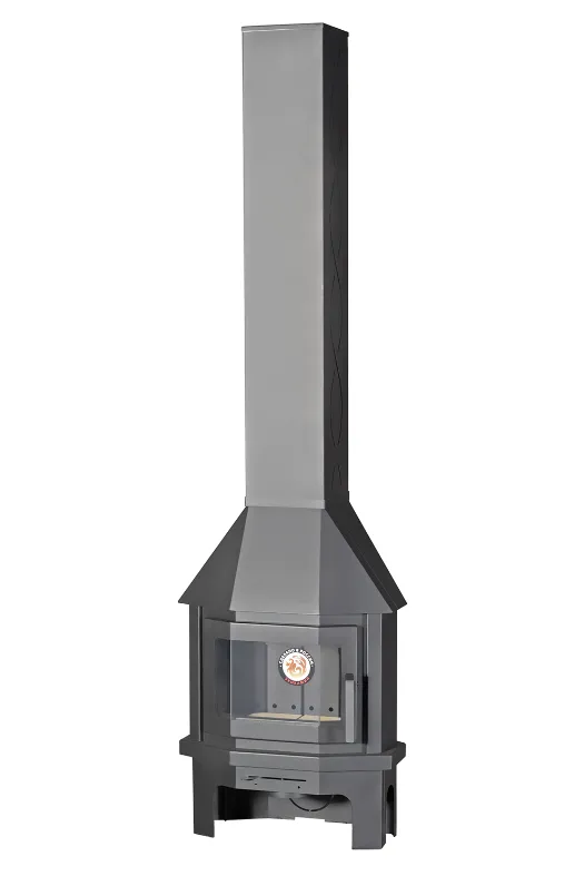 Печь-камин Мюнхен пристенно-угловой мини графит