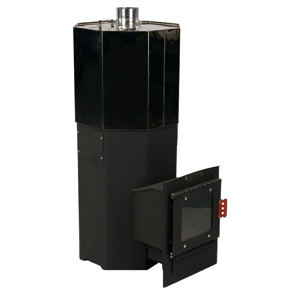 Стальная банная печь Сибирячка 24 с баком нерж 90 литров